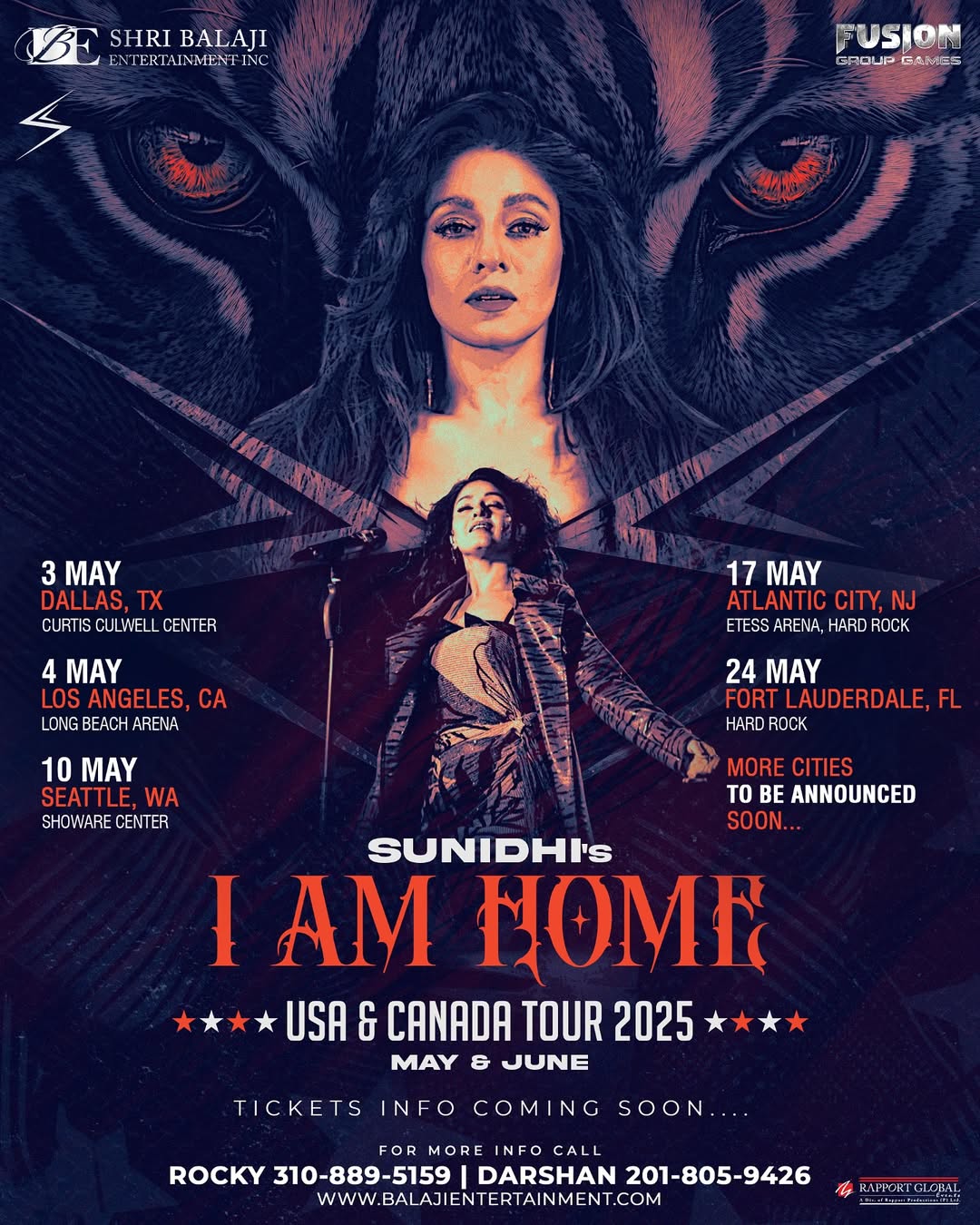 Sunidhi Chauhan I AM HOME Tour Poster 2025